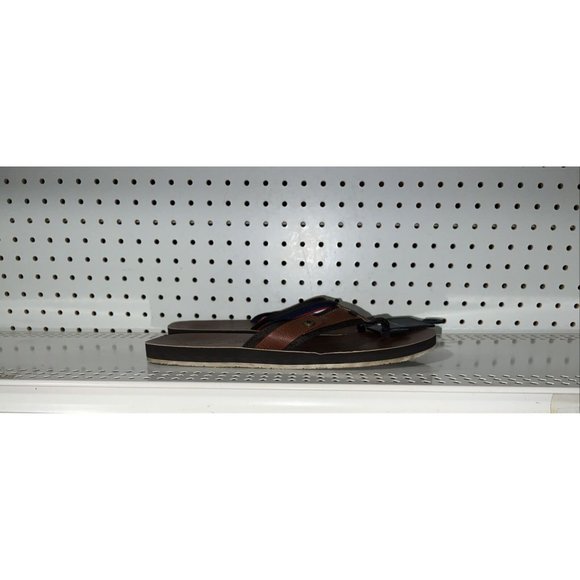 Tommy Hilfiger Drew 2 Mens Casual Sandals Slides Flip Flops Size 10 Brown - Picture 1 of 6